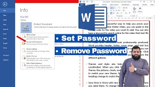 How to Protect Word Document with Password | How to Remove Password from Word Document