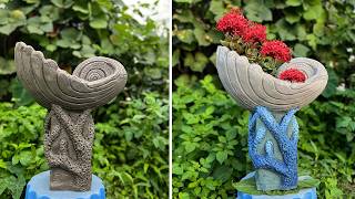 Cement Craft Idea // DIY Flower Pot Craft // Beautiful and Easy