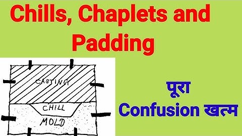 Chills | Chaplets | Padding | Metal Casting Process I Directional solidification  in Casting