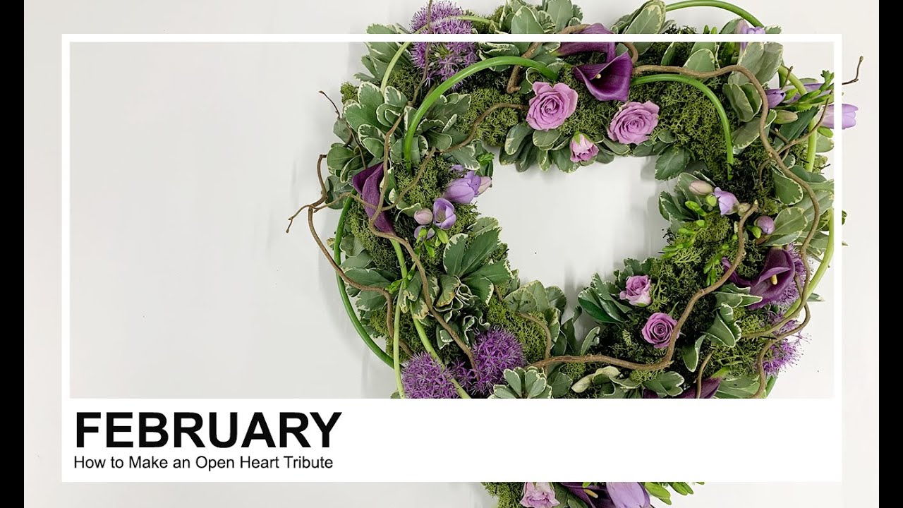 Ep9 Sheer Lilac Inspired Open Heart Funeral Tribute Arrangement