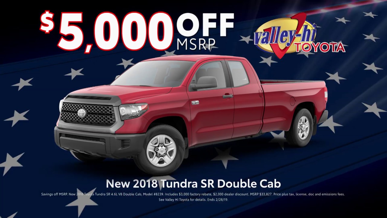 2019 Valley Hi Toyota Presidents Day Sale YouTube