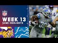 Vikings vs. Lions Week 13 Highlights | NFL 2021