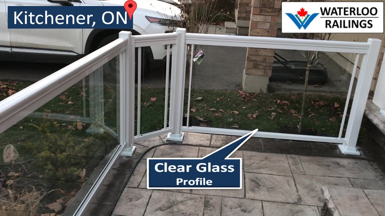 (Kitchener, ON) Designer Glass Porch Railings Installation Tempered