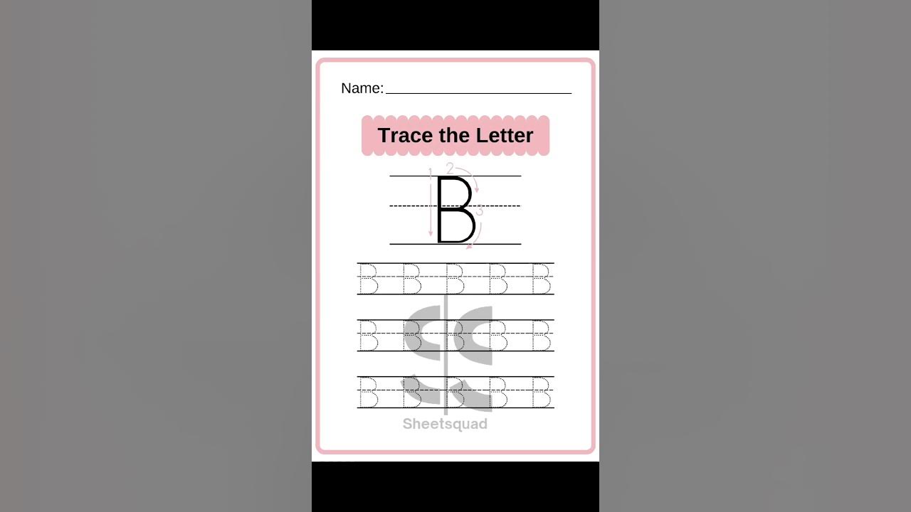 Alphabet tracing digital download printable worksheets youtubeshorts