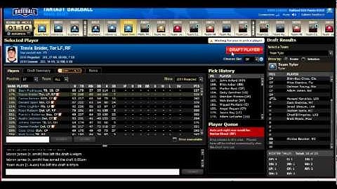 My fantasy baseball draft