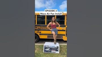 Max Air Fan install in my Skoolie! #schoolbusconversion #skoolie #skoolieconversion #femalebuilder