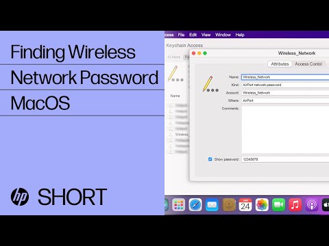 How to find the wireless network password in MacOS | @HPSupport #shorts