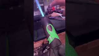 Part 2 of making a inside out hand pipe