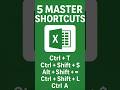 5 master shortcuts in Excel #excel #excelinhindi #excelshortcuts #exceltips #exceltricks #shorts