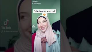 I will show you my hair for the first time everrr! 😱 #shorts #short #hijab screenshot 4