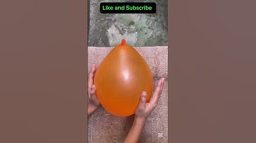 Will a big balloon explode if it rolls down from height #asmr #balloon #colors #shorts