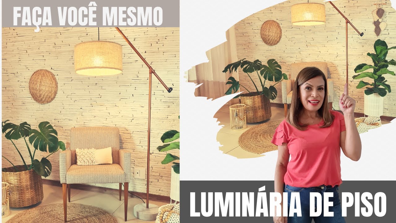 Faça você mesmo LUMINÁRIA de piso estilo industrial com CARA DE LOJA