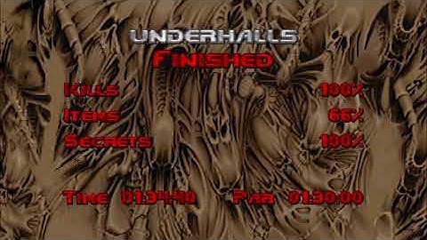 Doom 2 Unity: Underhalls UV+ Max in 1:34.40
