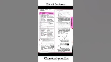 12th std bio botany 2nd lesson classical genetics  book back answers