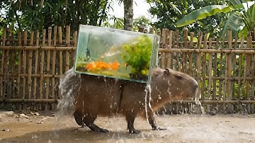 Capybara đi chợ mua cá cho bà và cái kết p2 #capybara