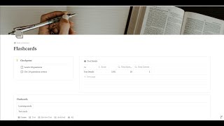 Notion Flashcards Template | Learning Mode | Test Mode | Short Answer | Multiple Choice Answer