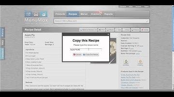 How to Copy a Collection or Recipe In MenuMax