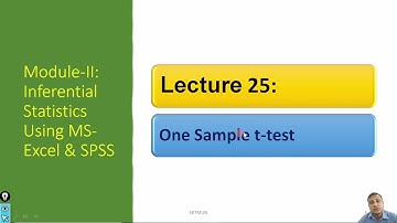 Module-2: Lecture-27: One Sample t Test