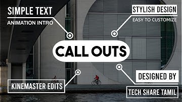 How to create a CALL OUT TITLE in Kinemaster | Kinemaster Tutorials | Tech Share Tamil