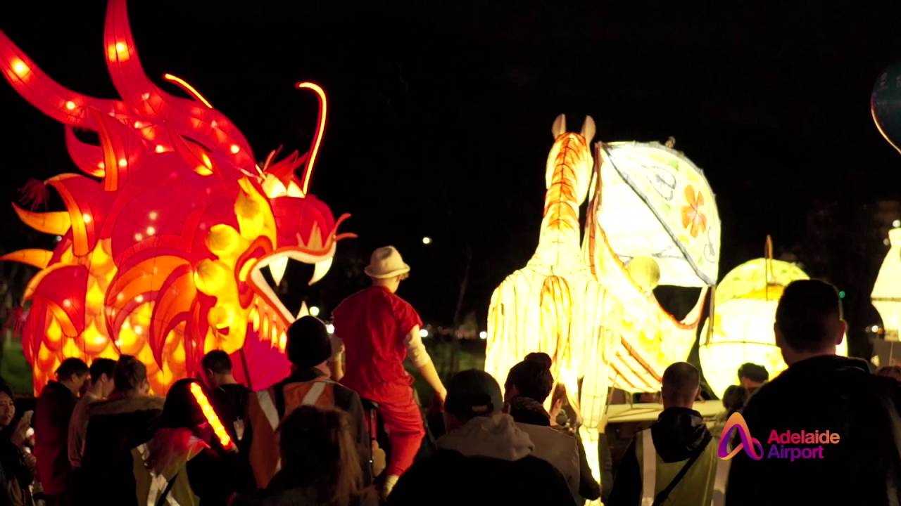 Adelaide Airport in the OzAsia Moon Lantern Festival Parade YouTube