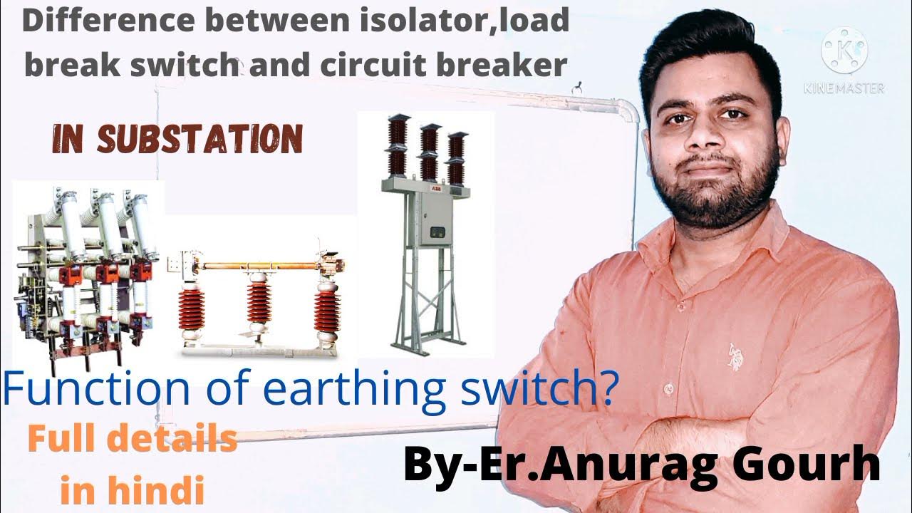 Difference between isolatorload break switchearth switch and circuit