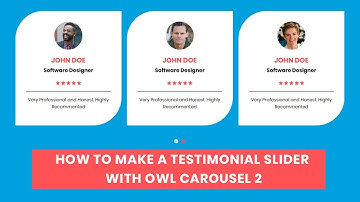 How to make a Testimonial Carousel with owl carousel | Owl Carousel 2 | jQuery plugin Tutorial