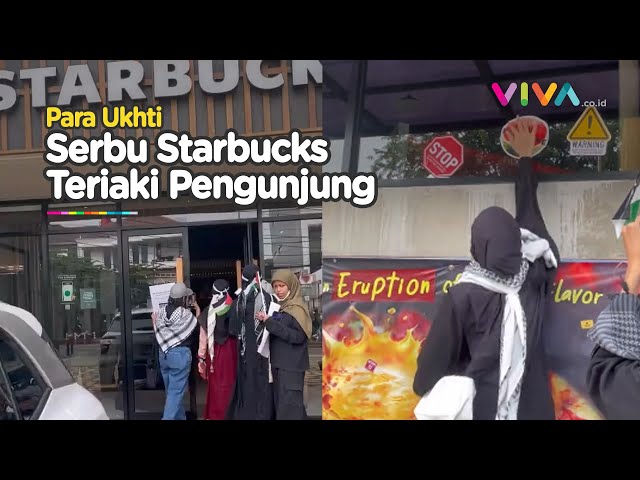 Gerombolan Ukhti Terobos Masuk Starbucks, Teriak Marahi Pengunjung class=