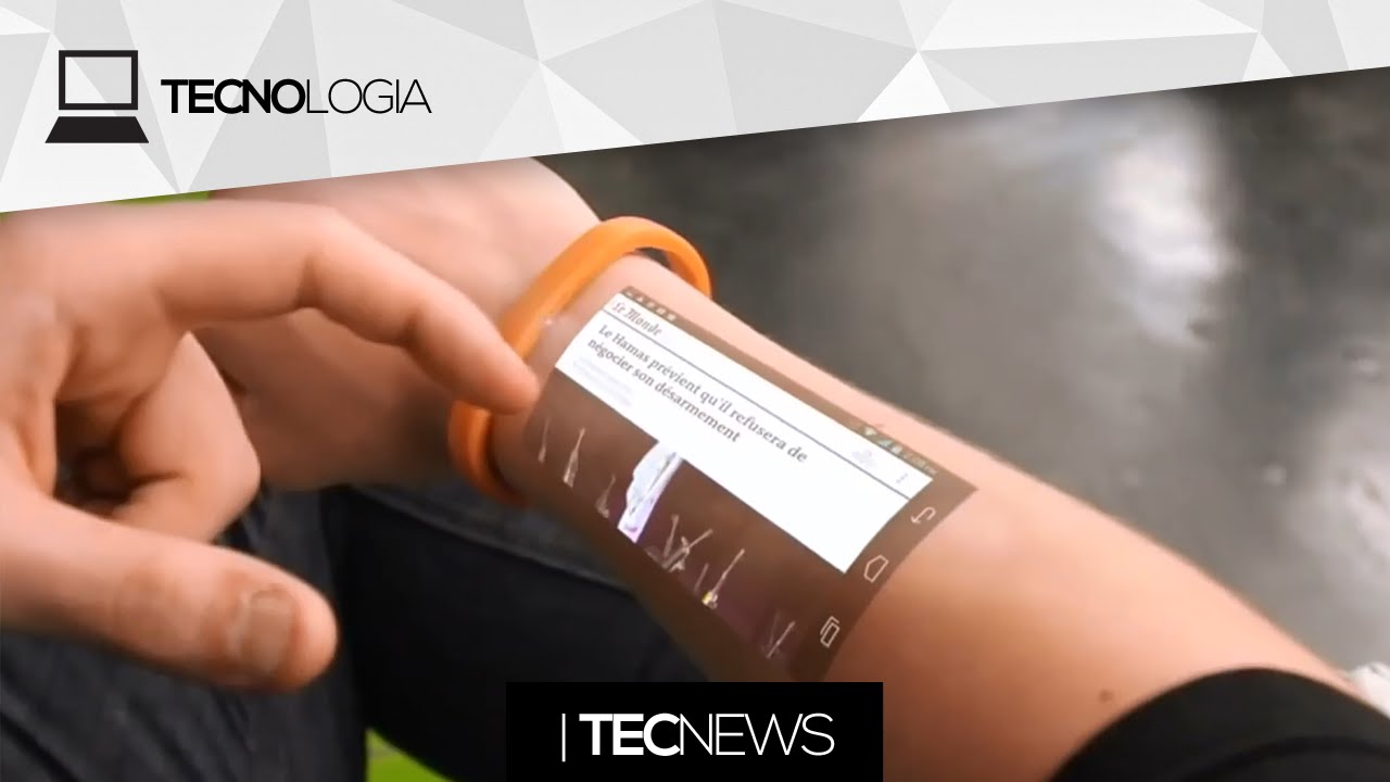 Pulseira com projetor p/ usar o smartphone no braço / Mais um problema no  iPhone 6 | TecNews - YouTube