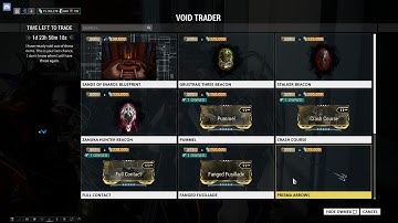 Warframe Void Trader 7/29/2016