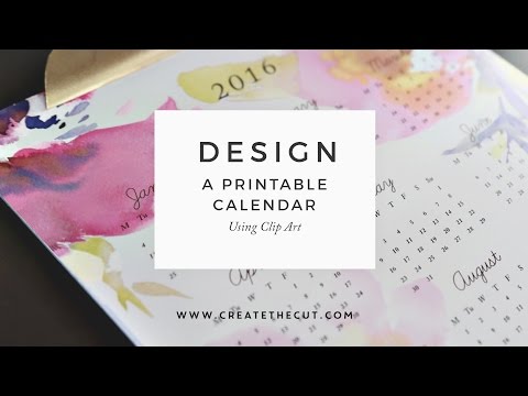 How to use clip art to design a printable calendar - Photoshop Tutorial