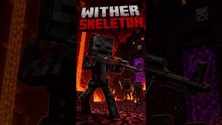 WITHER SKELETON WITH AK47 😈🔥#minecraft #gaming #shortvideo #viralvideo #lolmemes