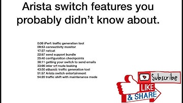 Arista Switch Features Compilation