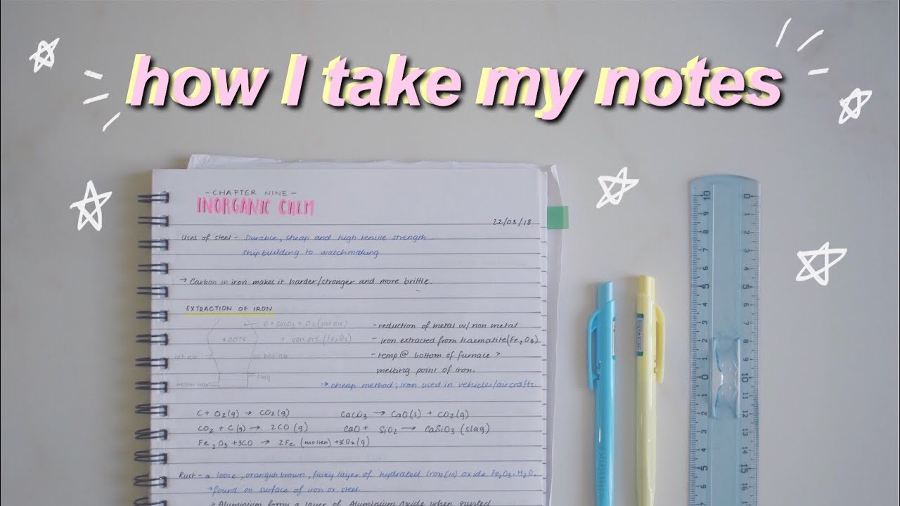 How to Take Neat & "Aesthetic" Notes Efficiently ☆