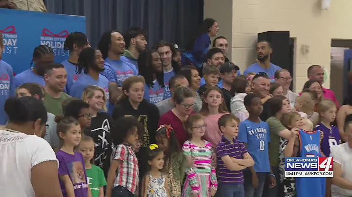 Thunder players serve early holiday dinner to over a dozen military families