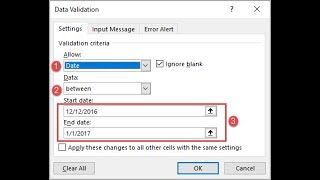 Advance Data Validation| Date Validation