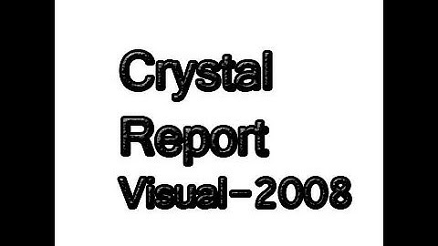 Create Crystal Report Visual studio 2008 Basic