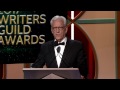 James Woods presents the 2017 Writers Guild Laurel Award for Screenwriting to Oliver Stone