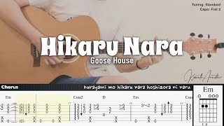 FREE TAB) Hikaru Nara - Goose House, Fingerstyle Guitar