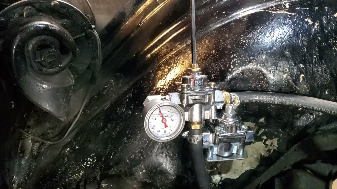 Adjusting holley fuel pressure regulator model 12 803 blue fuel