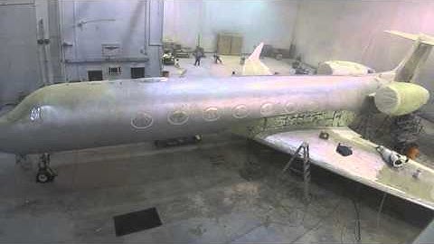 KING AEROSPACE Commercial Corporation - Gulfstream G550 Paint Timelapse