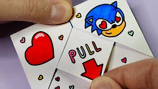 HOW TO MAKE A PAPER CRAFT ENVELOPE FOR VALENTINE'S DAY - SONIC PAPER CRAFT