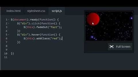 Codecademy: jQuery - Combining .click() and .hover()