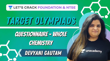 Target Olympiads | NTSE & Foundation | Class 9th | Chemistry | Devyani Gautam