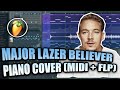 Major Lazer & Showtek - Believer (FL Studio Piano Cover + FLP)