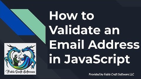How to Validate an Email Address in JavaScript | Email Validation in JS