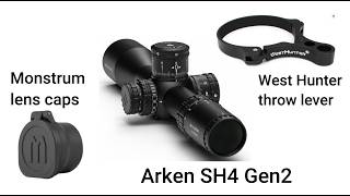 The West Hunter Switchview throw lever and Monstrum scope lens covers