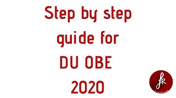 DU OBE (Delhi University Open Book Exam) 2020