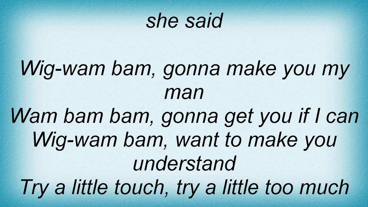 Wig In A Box Lyrics Sweet - Wig Wam Bam Lyrics - YouTube