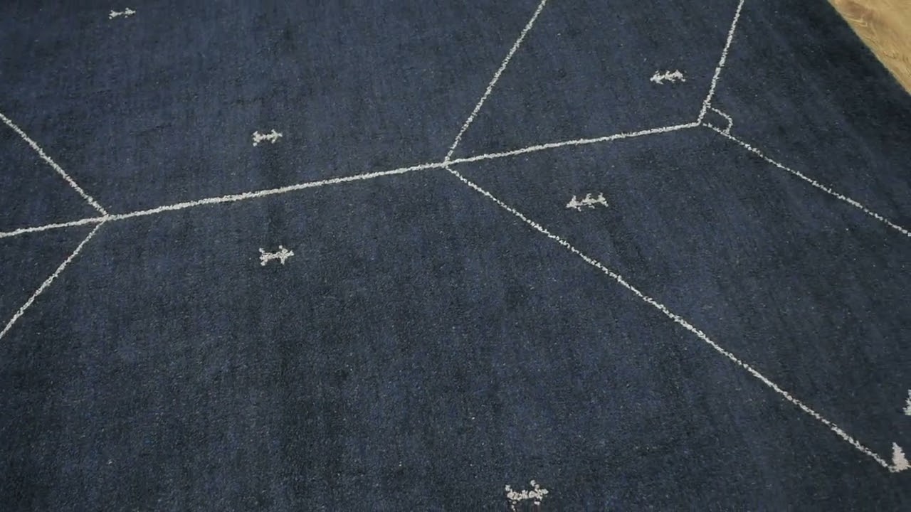 Hand Knotted Loom Silk Mix 8'x10' Area Rugs Contemporary Charcoal LSM538