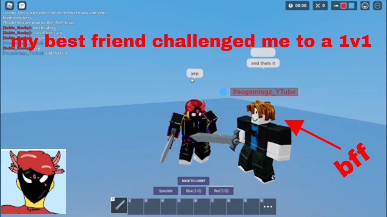 My best friend challenged me to a 1v1 and i won - YouTube
